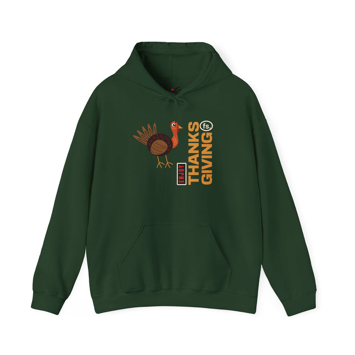 'Enjoy Thanks Giving fs.' Unisex Heavy Blend™ Hooded Sweatshirt.