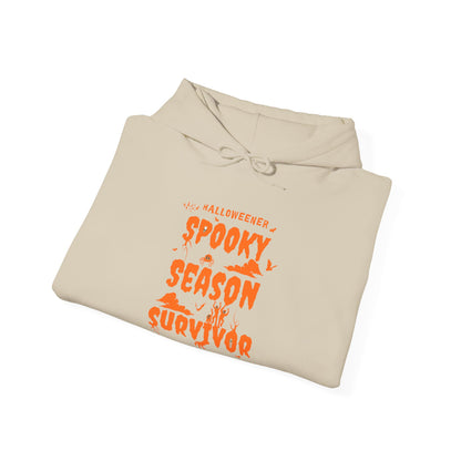 'Spooky Season Survivor' Unisex Heavy Blend™ Hooded Sweatshirt.