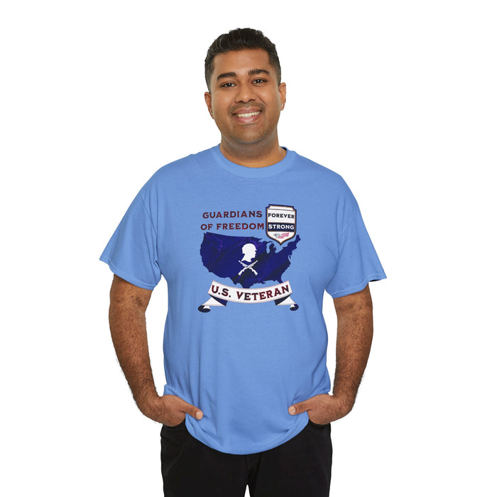 'Guardian Of Freedom, U.S. Veteran -Forever Strong-.' Unisex Cotton Tee.
