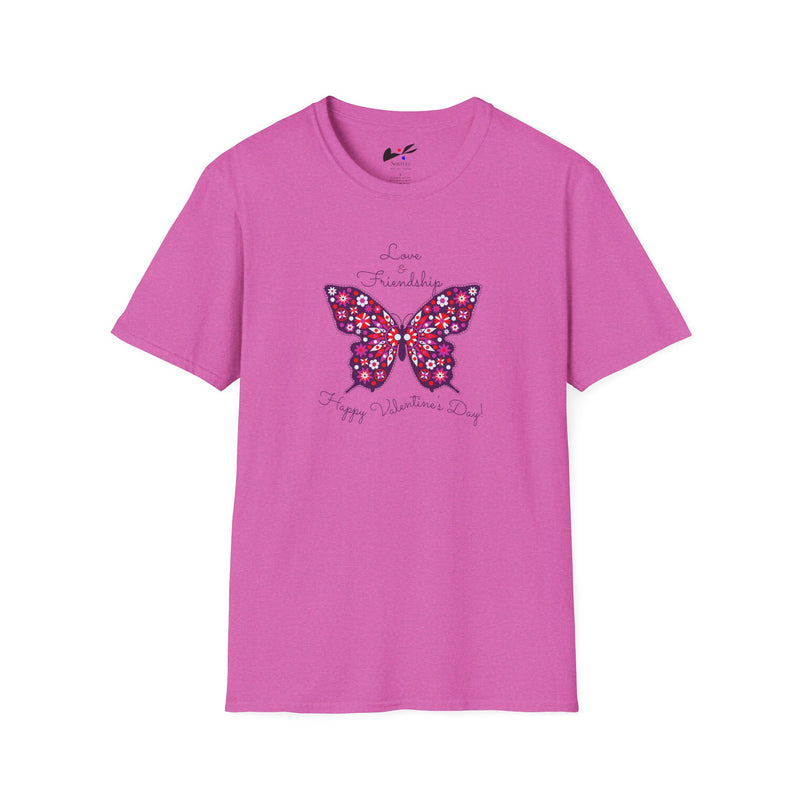 'Love & Friendship - Happy Valentine's Day!' Unisex Softstyle T-Shirt.
