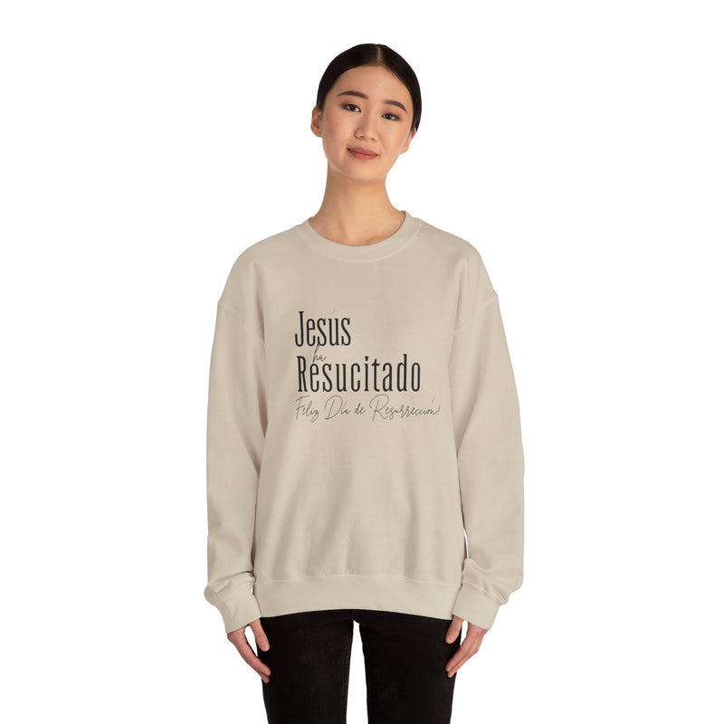'Jesus ha Resucitado...Feliz Dia de Resurreccion!' Spanish Unisex Crewneck Sweatshirt - Perfect for Easter Celebrations
