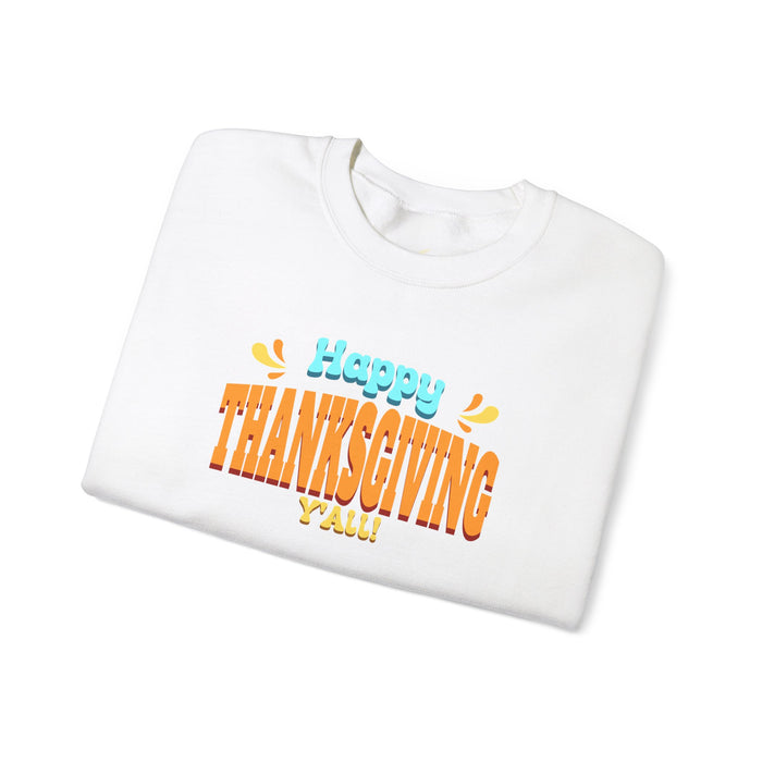 'Happy Thanksgiving, Y'all' Unisex Heavy Blend™ Crewneck Sweatshirt.