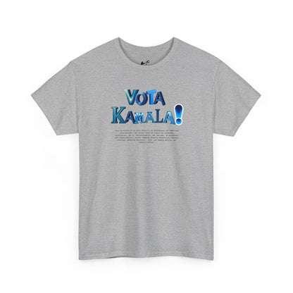 'Vota Kamala!, Vota en contra de la Gran Mentira, de dictaduras, de immunidad presidencial,  del acoso, Vota en contra de conductas criminales...' Unisex Heavy Cotton Tee