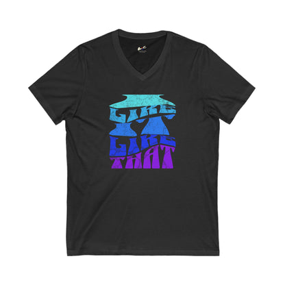 'I like Like That' Unisex Jersey Short Sleeve V-Neck Tee.