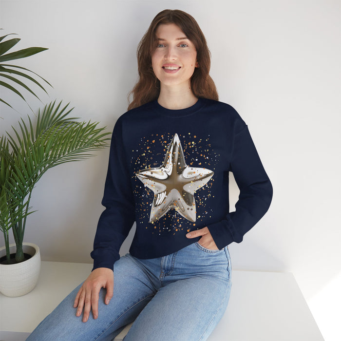 'Christmas Star Image-Unisex Heavy Blend™ Crewneck Sweatshirt.