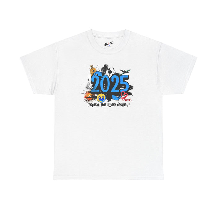'2025 Expect The Unexpected' Unisex Heavy Cotton Tee.