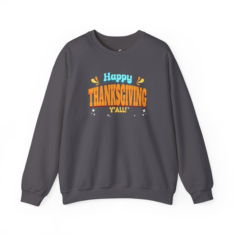 'Happy Thanksgiving, Y'all' Unisex Heavy Blend™ Crewneck Sweatshirt.