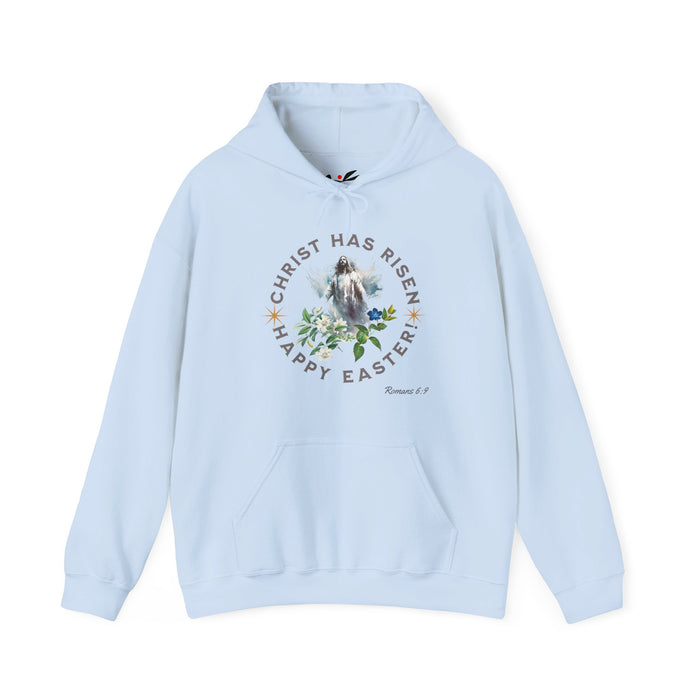 ' "Christ Has Risen"...Happy Easter!' Romans 6:9 Happy Easter Unisex Heavy Blend™ Hooded Sweatshirt.