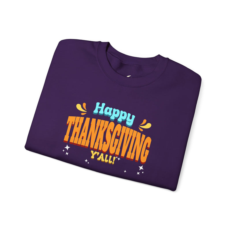'Happy Thanksgiving, Y'all' Unisex Heavy Blend™ Crewneck Sweatshirt.