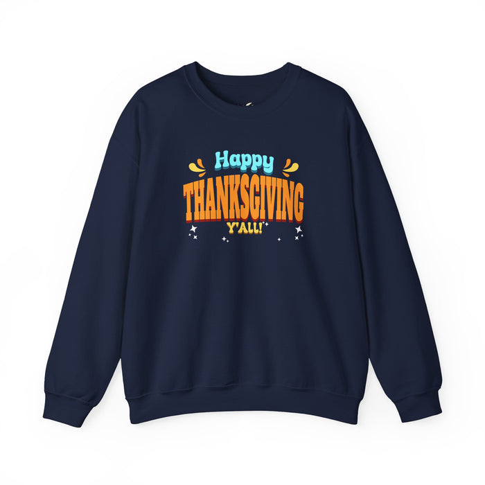 'Happy Thanksgiving, Y'all' Unisex Heavy Blend™ Crewneck Sweatshirt.