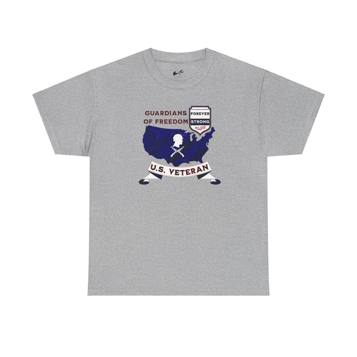 'Guardian Of Freedom, U.S. Veteran -Forever Strong-.' Unisex Cotton Tee.