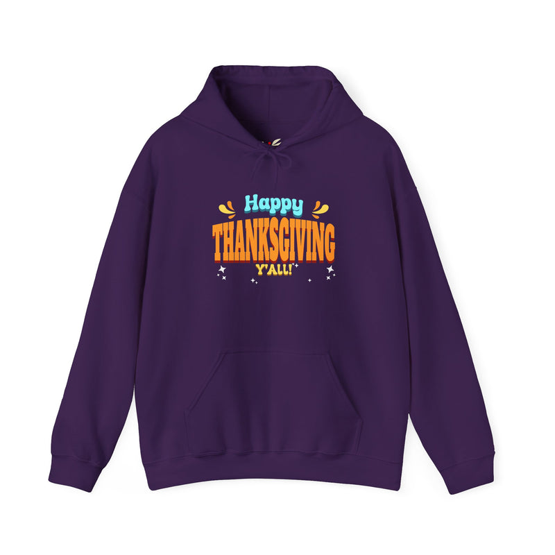 'Happy Thanksgiving Y'all' Unisex Heavy Blend™ Hooded Sweatshirt.