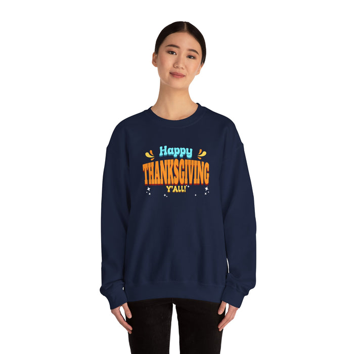 'Happy Thanksgiving, Y'all' Unisex Heavy Blend™ Crewneck Sweatshirt.