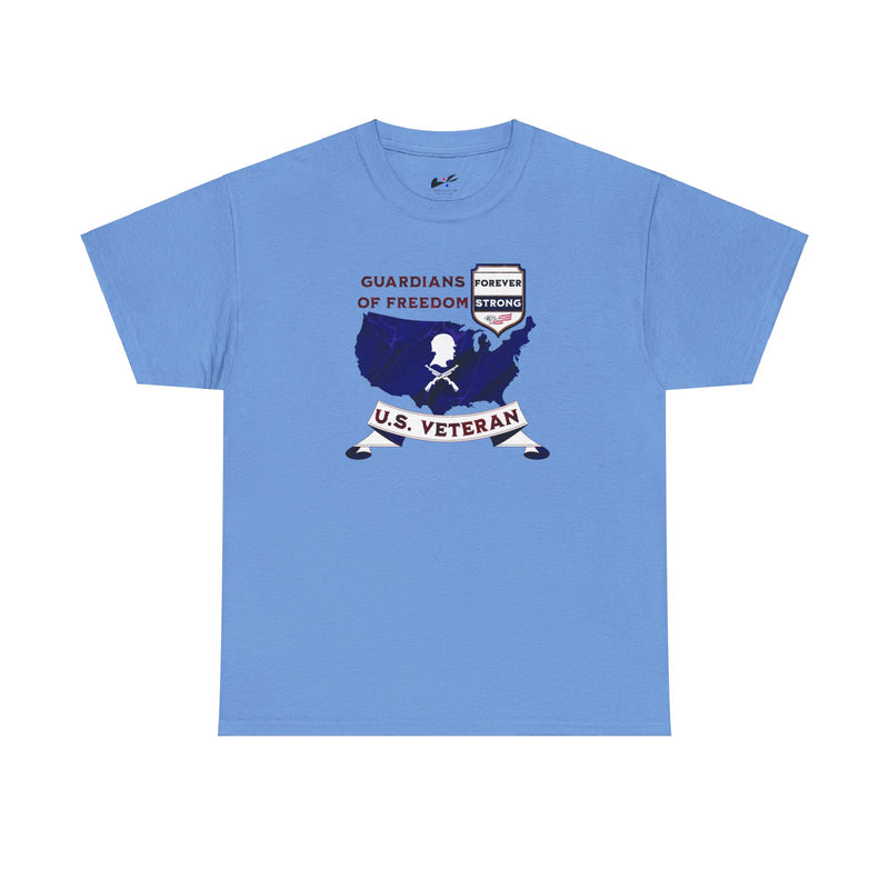 'Guardian Of Freedom, U.S. Veteran -Forever Strong-.' Unisex Cotton Tee.