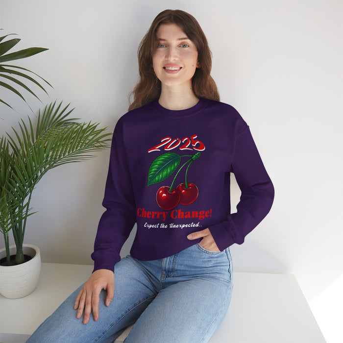 '2025 Cherry Change! Expect The Unexpected...' Unisex Heavy Blend™ Crewneck Sweatshirt.