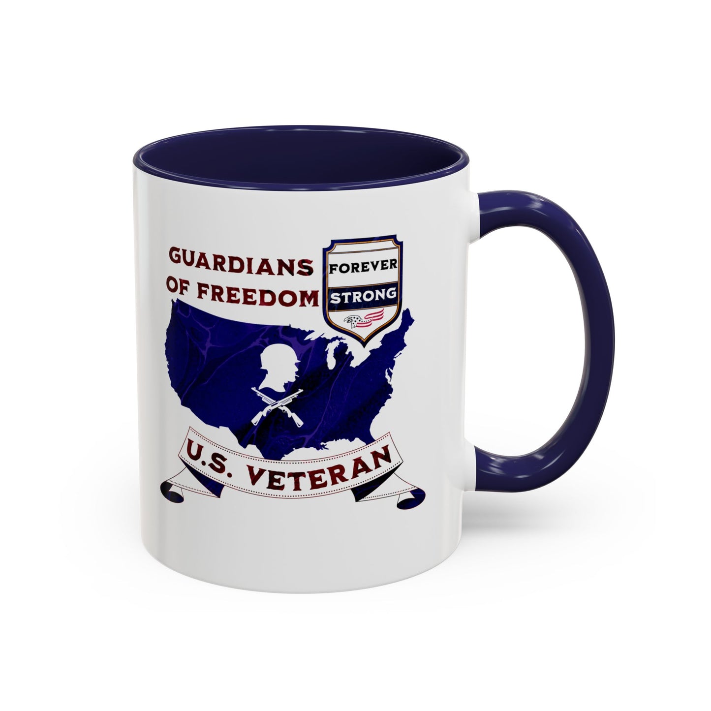 'Guardians Of Freedom, U.S. Veteran -Forever Strong-' Accent Coffee Mug, 11oz.