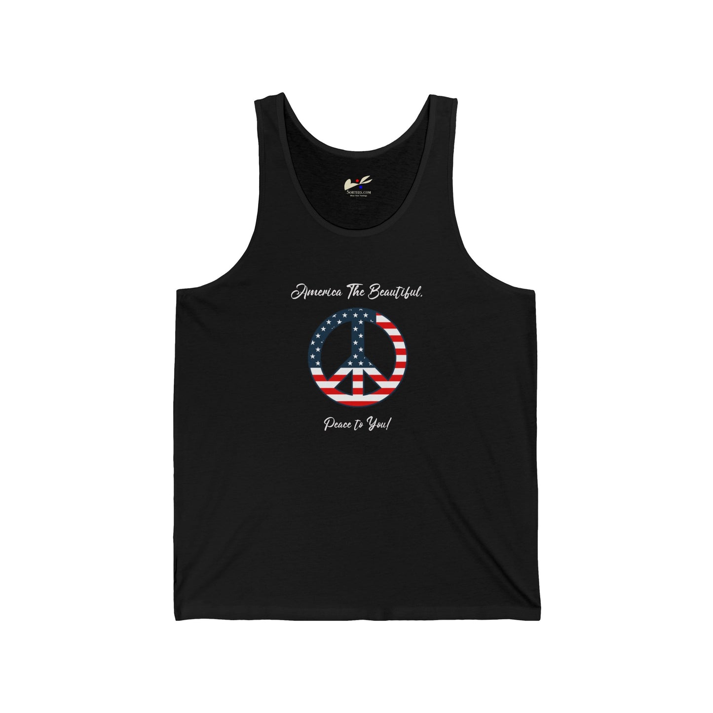 'America The Beautiful...Peace To You!' Unisex Jersey Tank.