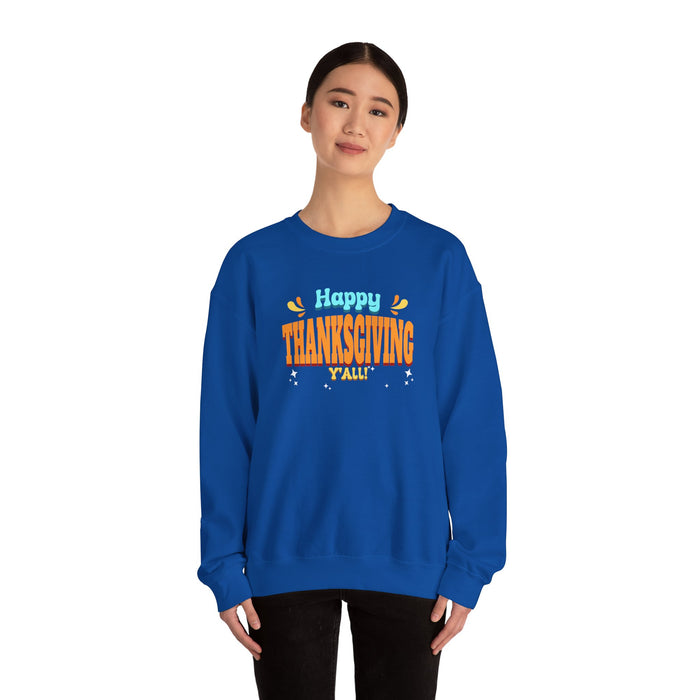 'Happy Thanksgiving, Y'all' Unisex Heavy Blend™ Crewneck Sweatshirt.
