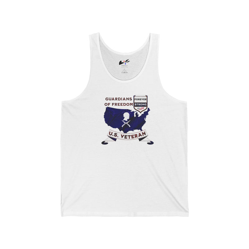 'Guardians Of Freedom, U.S. Veteran -Forever Strong-' Unisex Jersey Tank.
