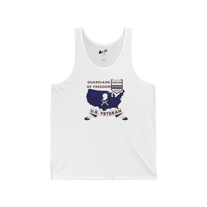'Guardians Of Freedom, U.S. Veteran -Forever Strong-' Unisex Jersey Tank.
