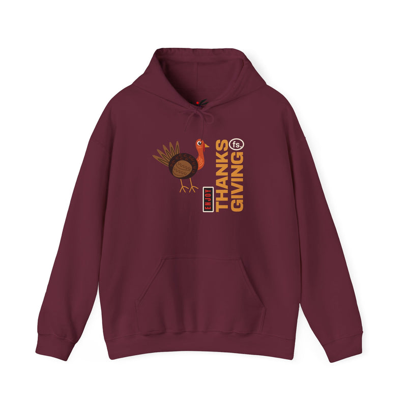 'Enjoy Thanks Giving fs.' Unisex Heavy Blend™ Hooded Sweatshirt.