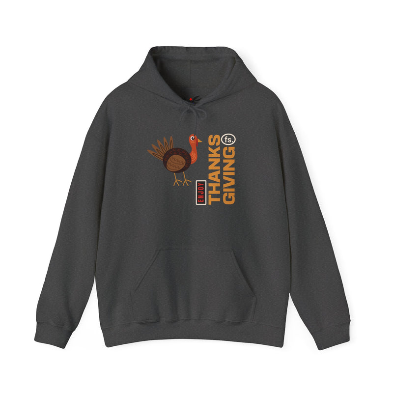 'Enjoy Thanks Giving fs.' Unisex Heavy Blend™ Hooded Sweatshirt.