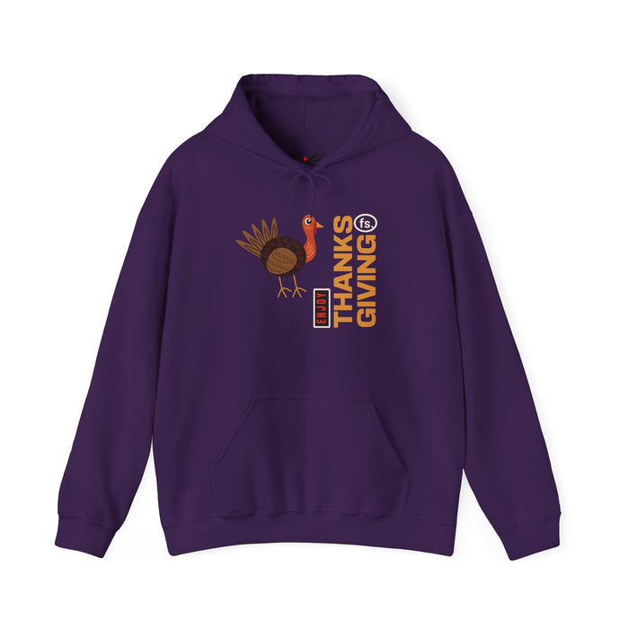 'Enjoy Thanks Giving fs.' Unisex Heavy Blend™ Hooded Sweatshirt.