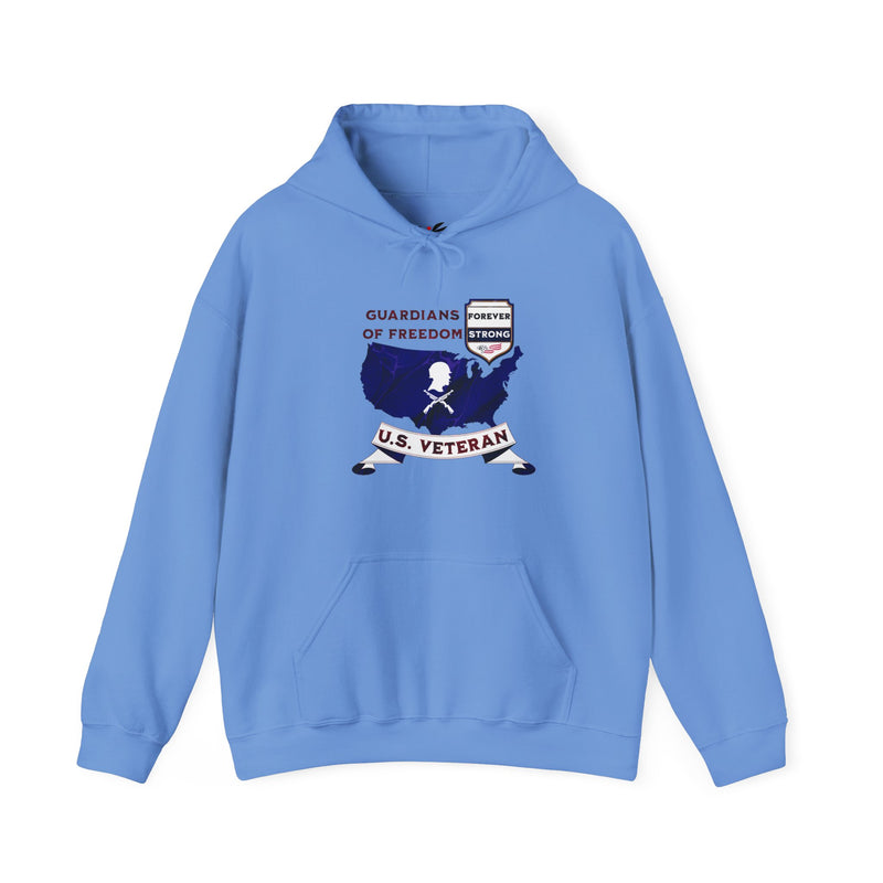 'Guardian Of Freedom, U.S. Soldier -Forever Strong-'. Unisex Heavy Blend™ Hooded Sweatshirt.