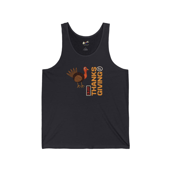 'Enjoy Thanks Giving fs.' Unisex Jersey Tank.