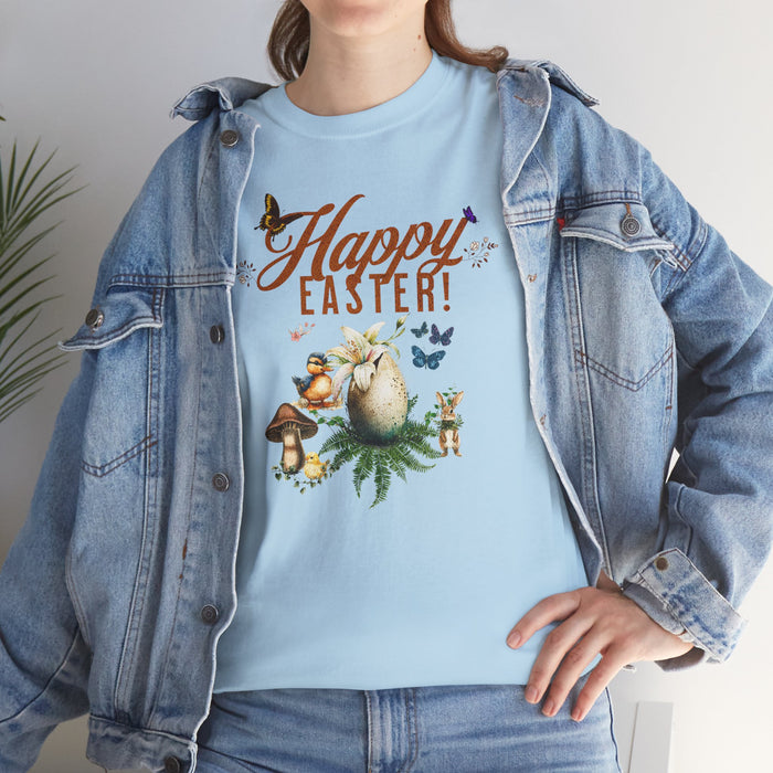 'Happy Easter' Unisex Cotton Tee.