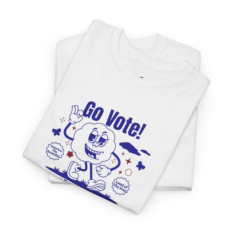 'Go Vote! Elections 2024 *USA*'   Unisex Medium Cotton Tee.