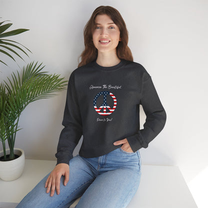 'America The Beautiful...Peace To You!' Unisex Heavy Blend™ Crewneck Sweatshirt.