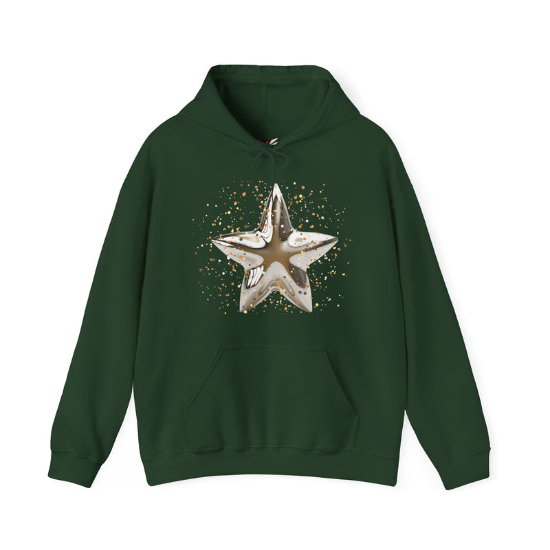 'Christmas Star image-Unisex Heavy Blend™ Hooded Sweatshirt.