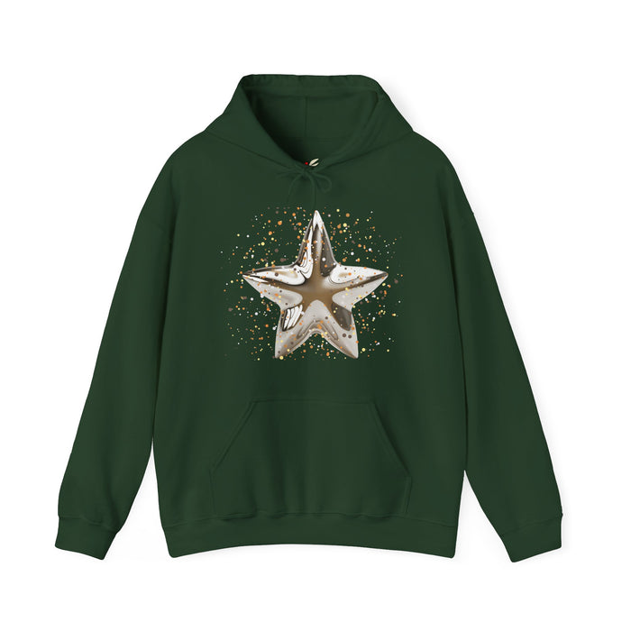 'Christmas Star image-Unisex Heavy Blend™ Hooded Sweatshirt.