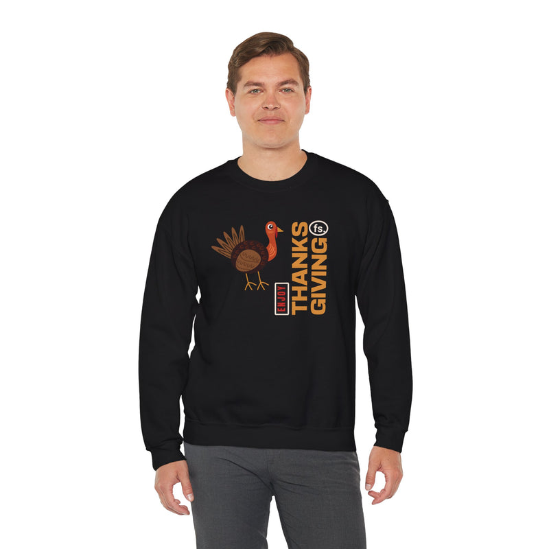 'Enjoy Thanks Giving fs.' Unisex Heavy Blend™ Crewneck Sweatshirt.