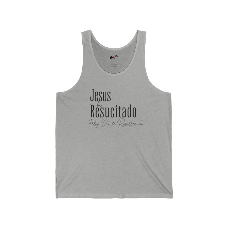 'Jesus ha Resucitado...Feliz Dia de Resurreccion!'  Spanish Unisex Jersey Tank.