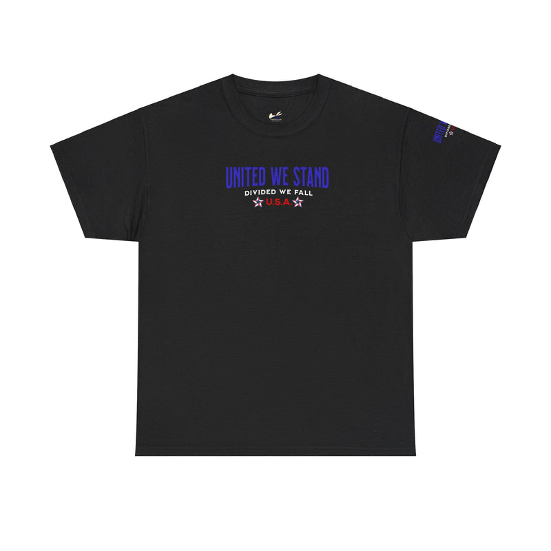 'United We Stand, Divided We Fall -U.S.A.-' Unisex Heavy Cotton Tee.