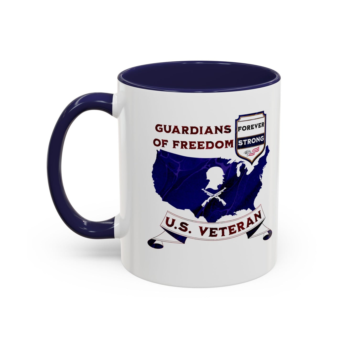 'Guardians Of Freedom, U.S. Veteran -Forever Strong-' Accent Coffee Mug, 11oz.