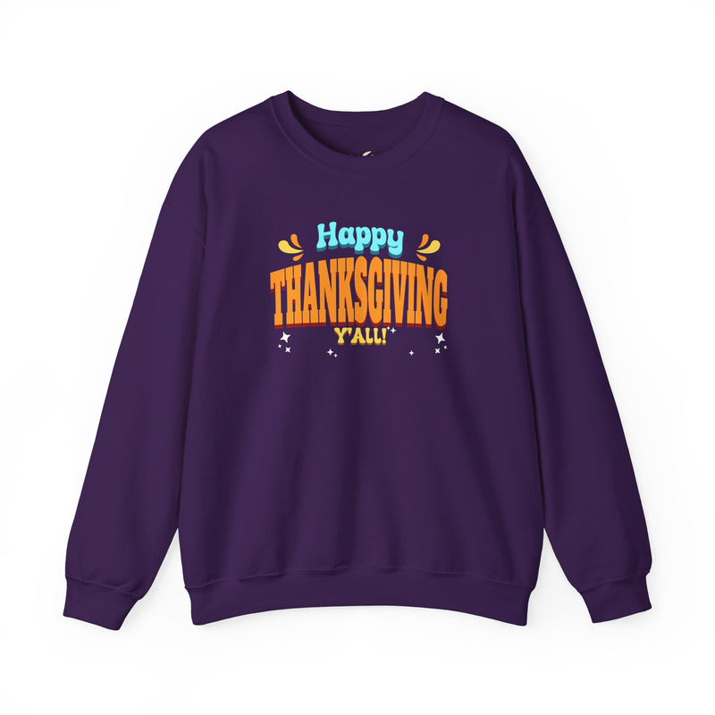 'Happy Thanksgiving, Y'all' Unisex Heavy Blend™ Crewneck Sweatshirt.