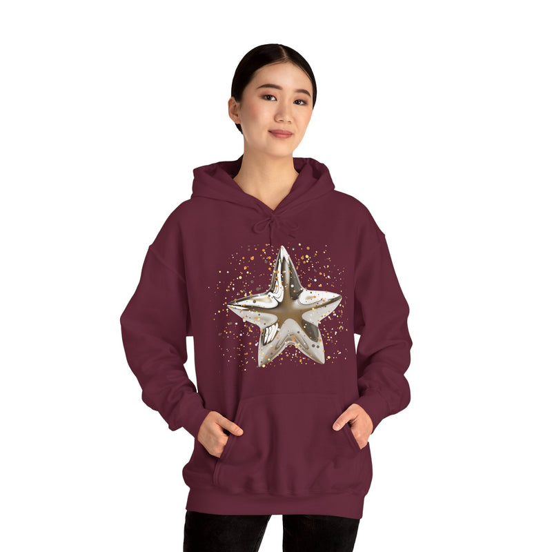 'Christmas Star image-Unisex Heavy Blend™ Hooded Sweatshirt.