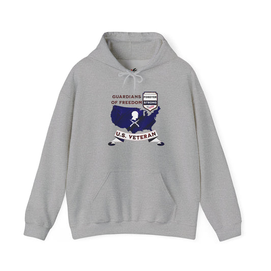 'Guardian Of Freedom, U.S. Soldier -Forever Strong-'. Unisex Heavy Blend™ Hooded Sweatshirt.