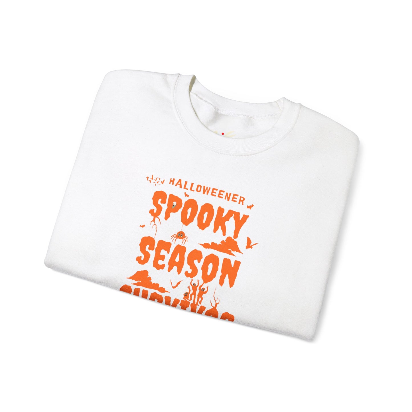 'Spooky Season Survivor' Unisex Heavy Blend™ Crewneck Sweatshirt.