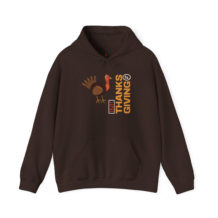 'Enjoy Thanks Giving fs.' Unisex Heavy Blend™ Hooded Sweatshirt.