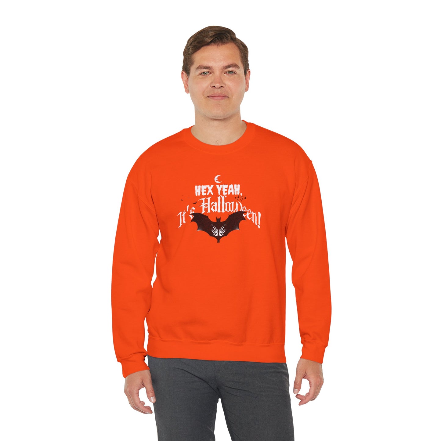 'Hex Yeah, It's Halloween!' Unisex Heavy Blend™ Crewneck Sweatshirt.