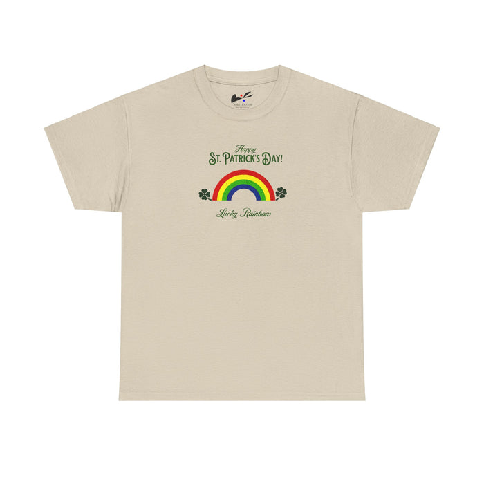 'Happy St. Patrick's Day...Lucky Rainbow' Unisex Cotton Tee.