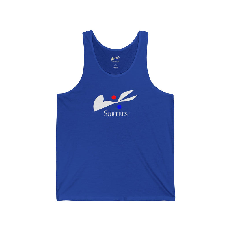 'Sortees' Unisex Jersey Tank (white version)