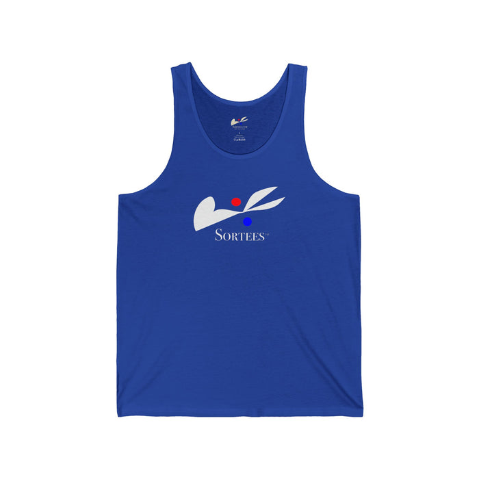 'Sortees' Unisex Jersey Tank (white version)