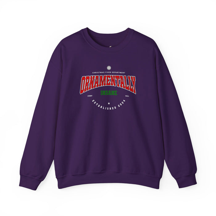 'Ornamentally Insane - Established 2024-' Unisex Heavy Blend™ Crewneck Sweatshirt.