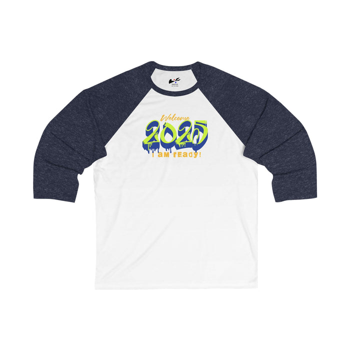 'Welcome 2025, I Am Ready' Unisex 3\4 Sleeve Baseball Tee.