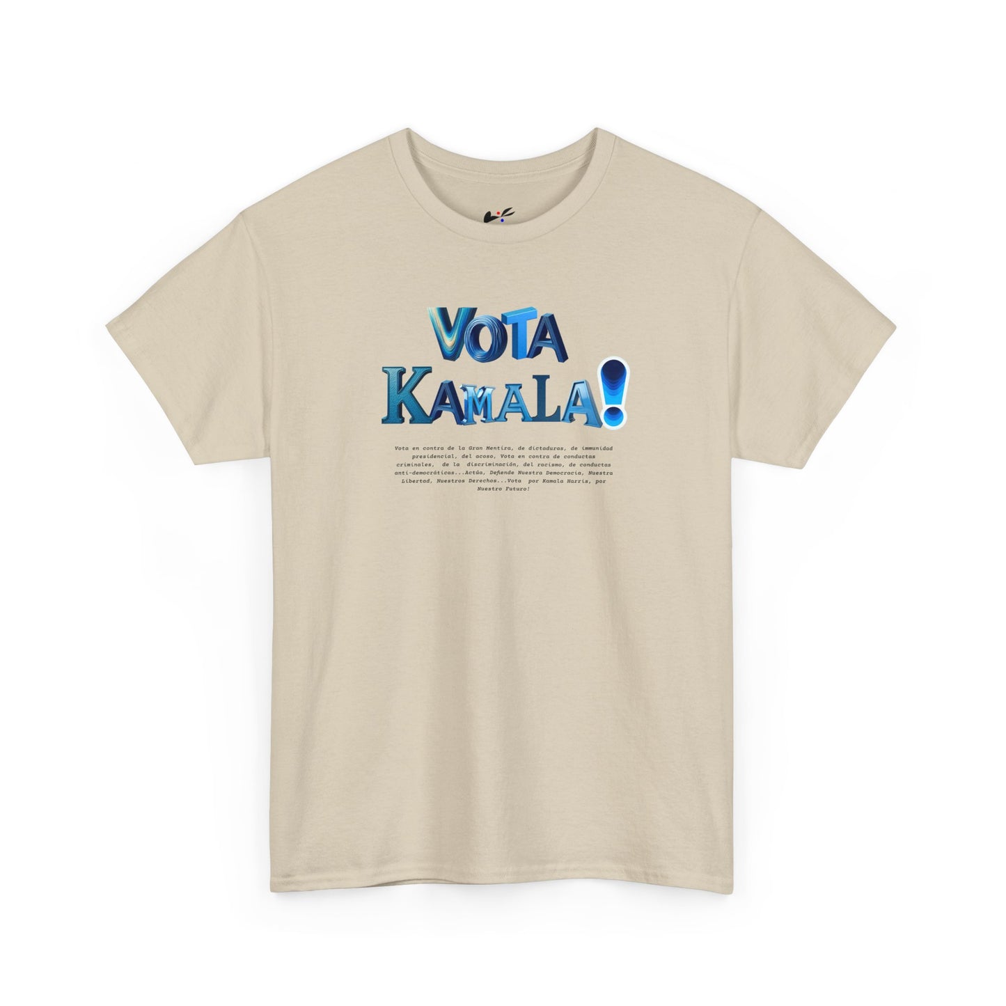 'Vota Kamala!, Vota en contra de la Gran Mentira, de dictaduras, de immunidad presidencial,  del acoso, Vota en contra de conductas criminales...' Unisex Heavy Cotton Tee